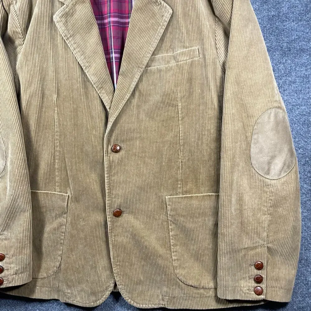 American Eagle Corduroy Blazer Sports Coat Men's XXL Brown Single Breast